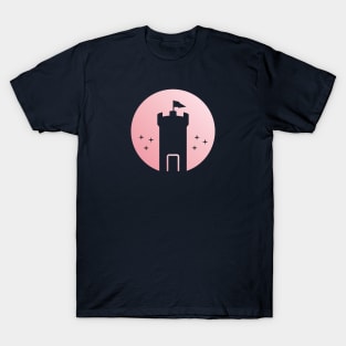 silhouette pink castle T-Shirt